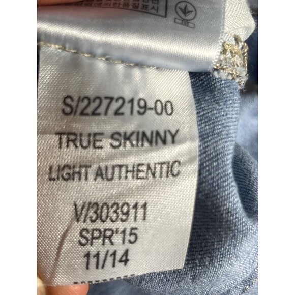 Gap 1969 Jeans Blue True Skinny Light Authentic Distressed Grunge Womens 27 - Picture 11 of 11